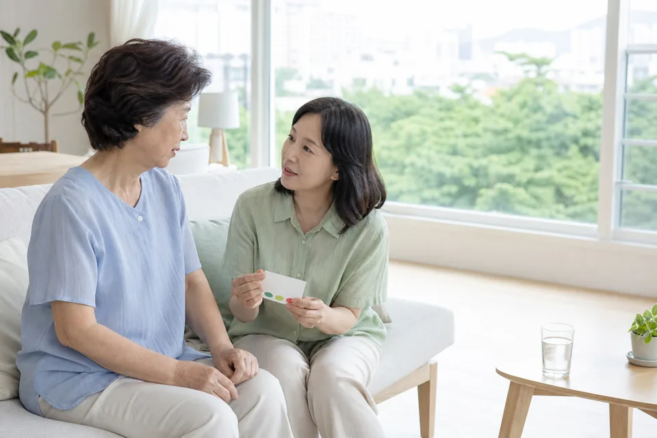 여름철 어지러움을 다룬 블로그 글 삽화